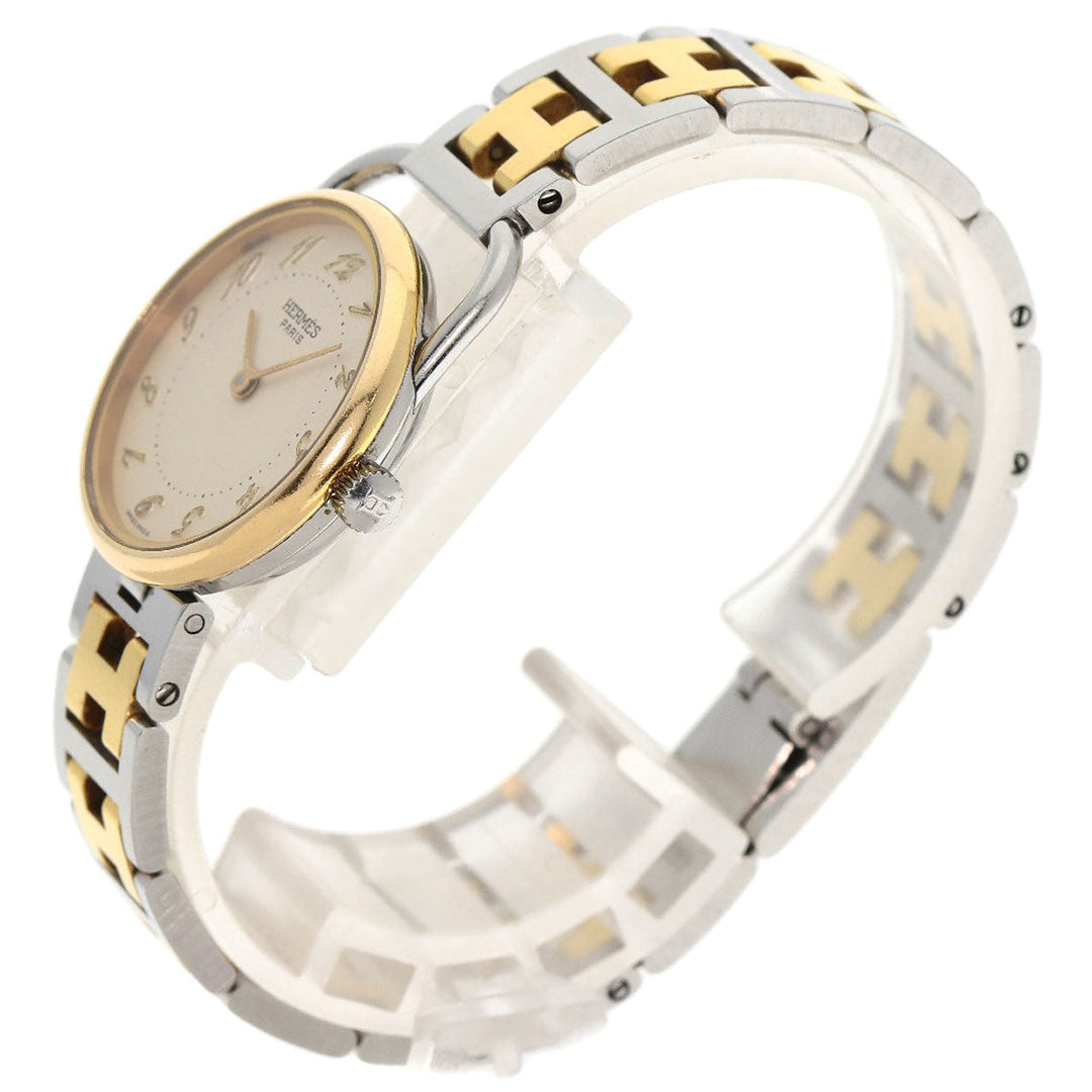 HERMES Watches Quartz Stainless Steel , SSxGP gold Arceau Ivory dial Women Used Authentic