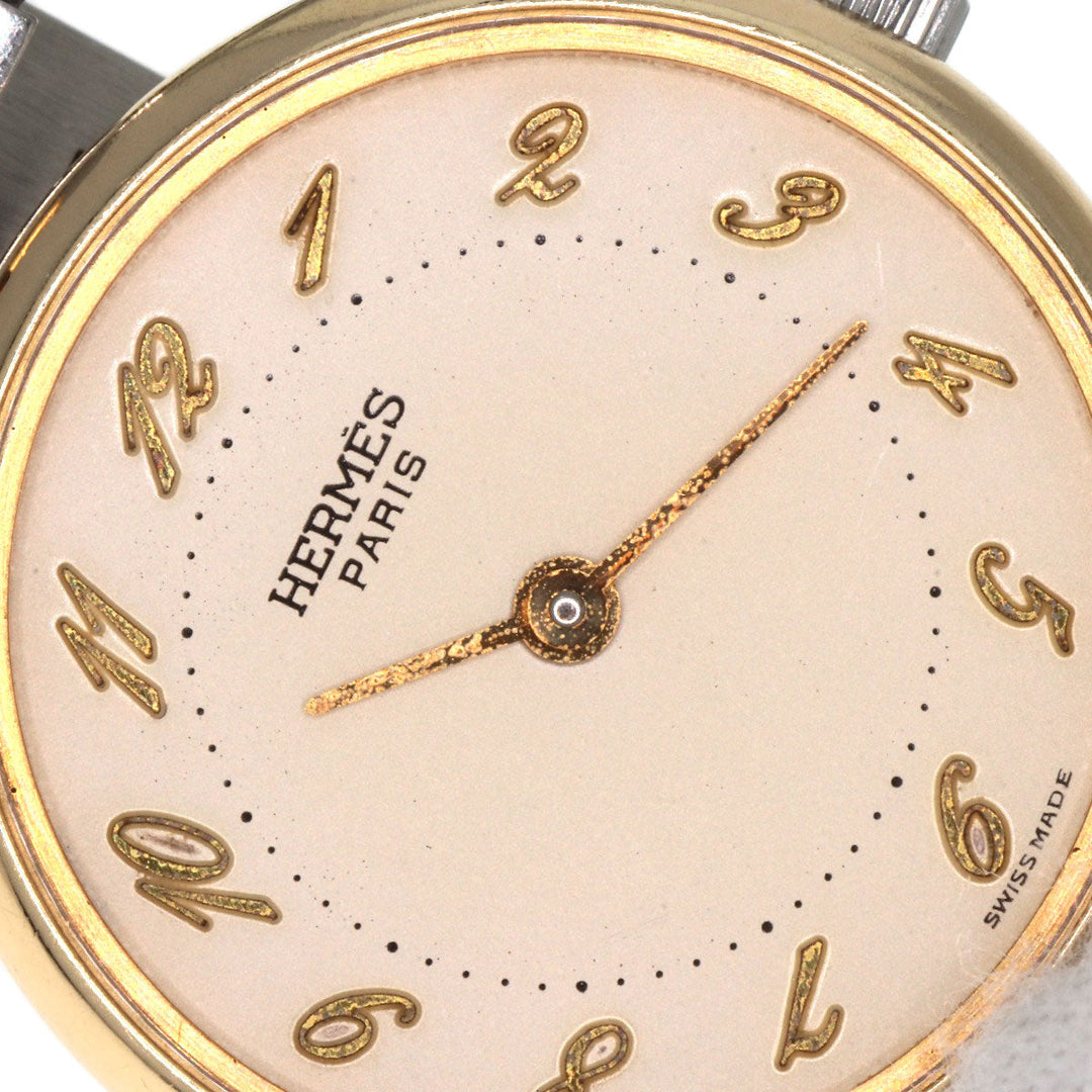 HERMES Watches Quartz Stainless Steel , SSxGP gold Arceau Ivory dial Women Used Authentic