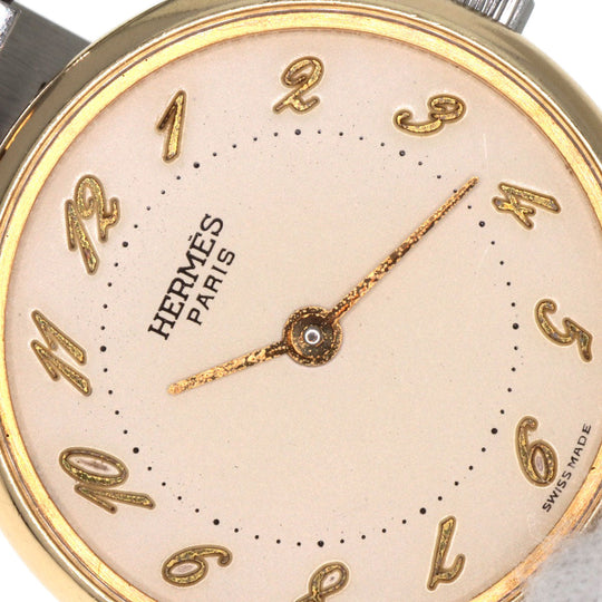 HERMES Watches Quartz Stainless Steel , SSxGP gold Arceau Ivory dial Women Used Authentic