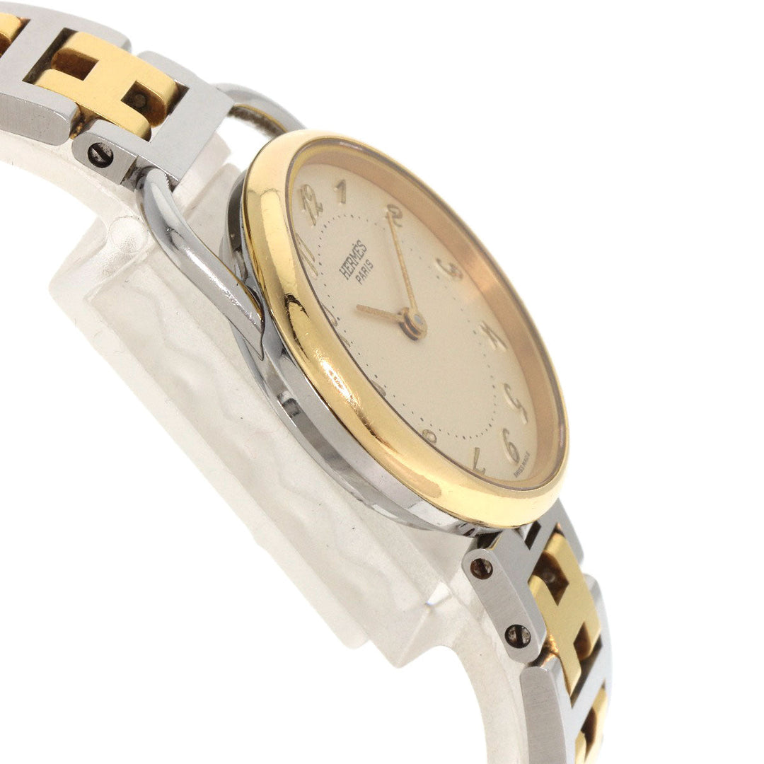 HERMES Watches Quartz Stainless Steel , SSxGP gold Arceau Ivory dial Women Used Authentic
