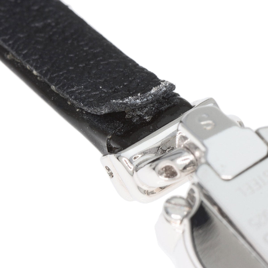 MIKIMOTO Watches Quartz Stainless Steel, Leather Silver Round face 2WAY Necklace included White shell dial Women Used Authentic