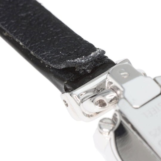 MIKIMOTO Watches Quartz Stainless Steel, Leather Silver Round face 2WAY Necklace included White shell dial Women Used Authentic