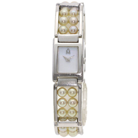 MIKIMOTO Watches Quartz Stainless Steel Silver Pearl watch White shell dial