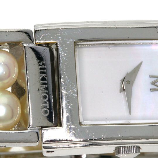 MIKIMOTO Watches Quartz Stainless Steel Silver Pearl watch White shell dial