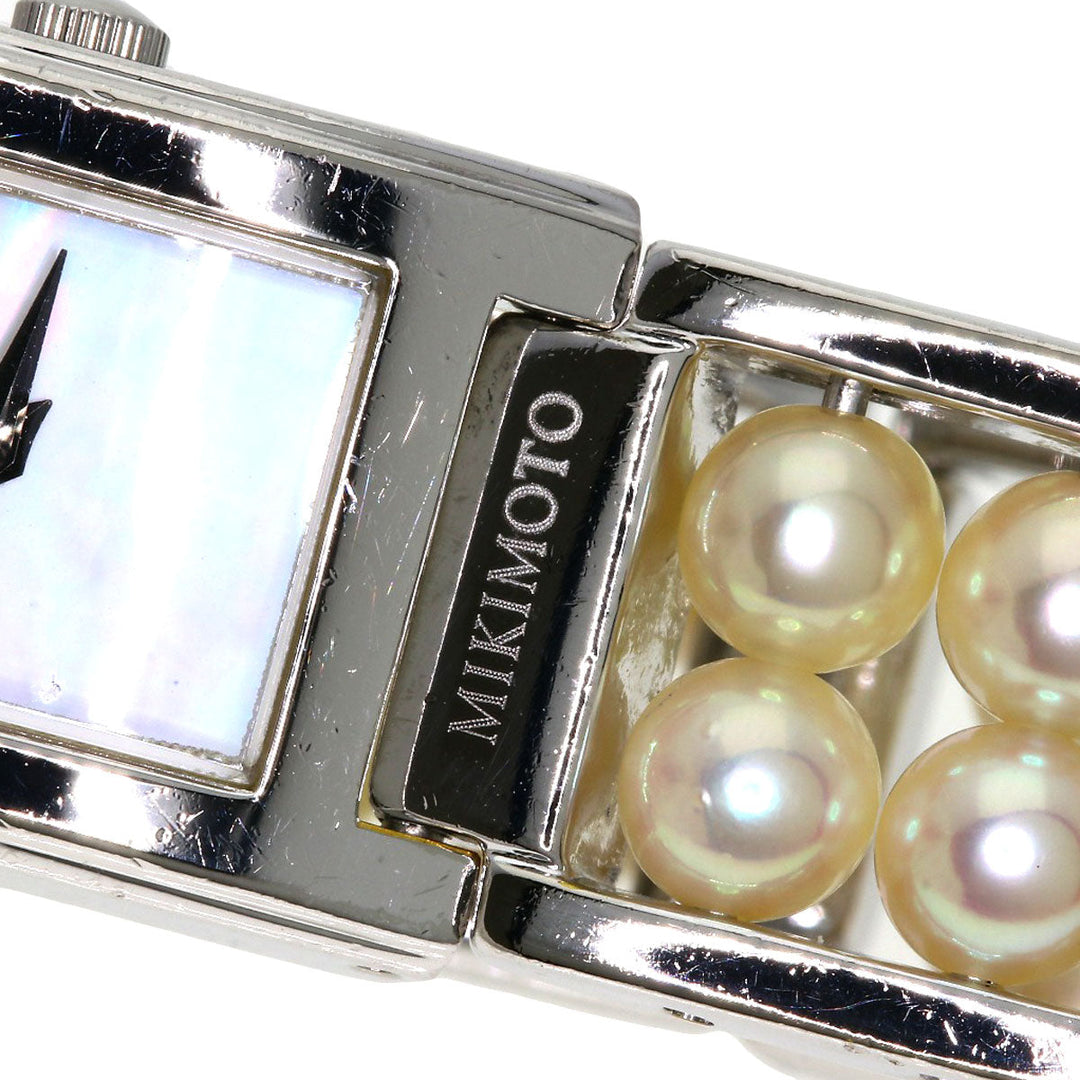 MIKIMOTO Watches Quartz Stainless Steel Silver Pearl watch White shell dial