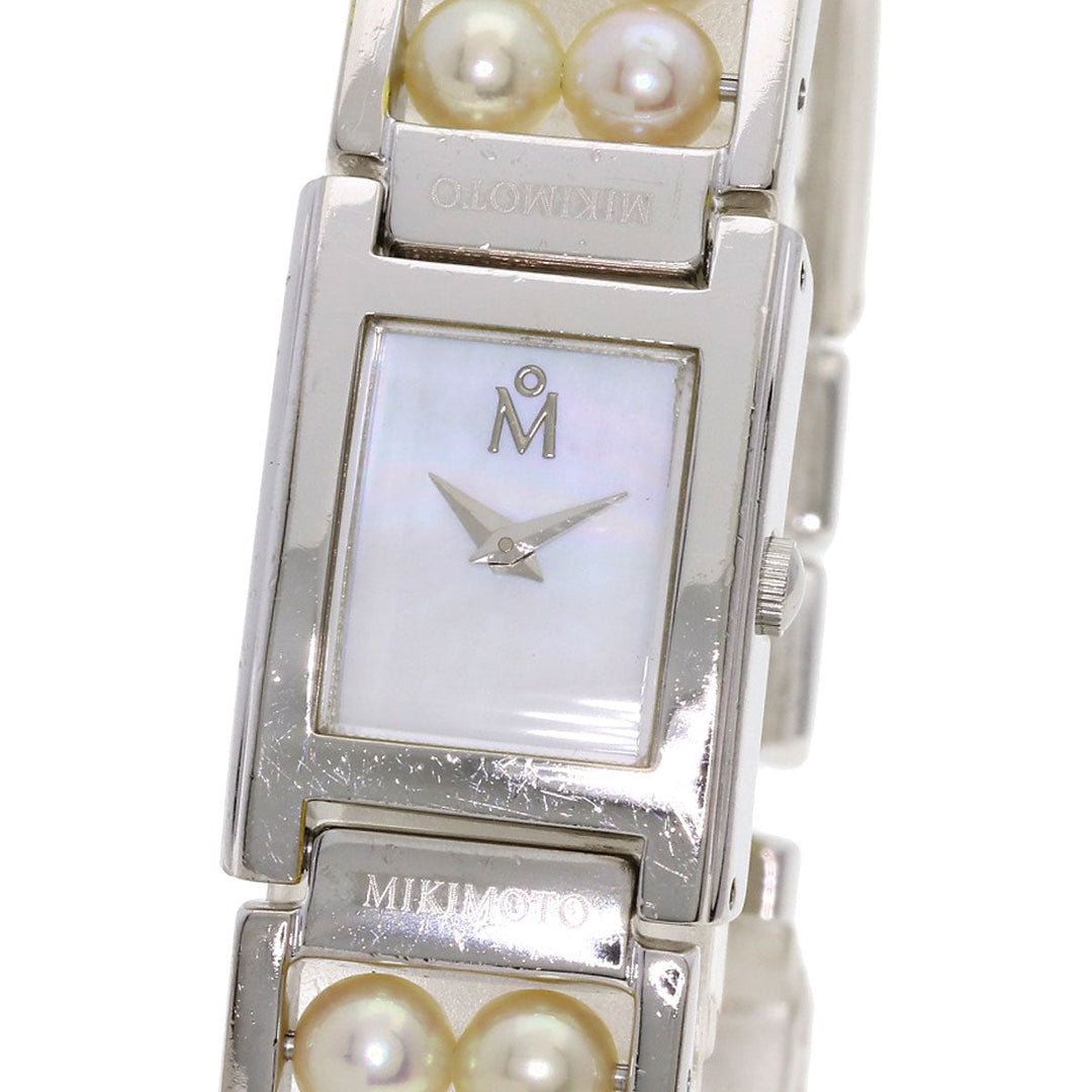 MIKIMOTO Watches Quartz Stainless Steel Silver Pearl watch White shell dial