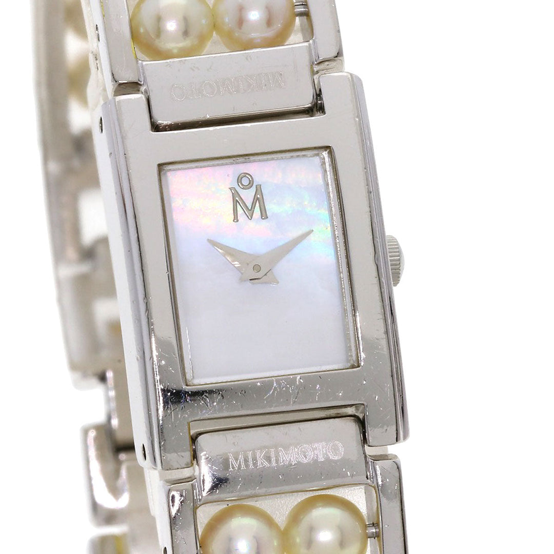 MIKIMOTO Watches Quartz Stainless Steel Silver Pearl watch White shell dial