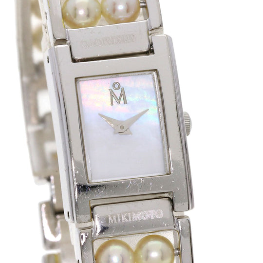 MIKIMOTO Watches Quartz Stainless Steel Silver Pearl watch White shell dial