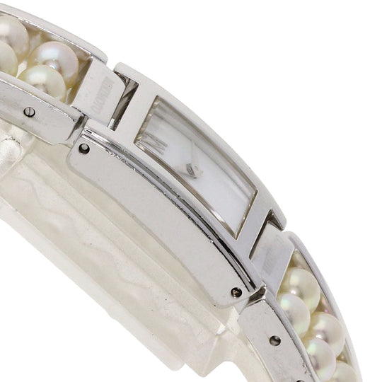 MIKIMOTO Watches Quartz Stainless Steel Silver Pearl watch White shell dial