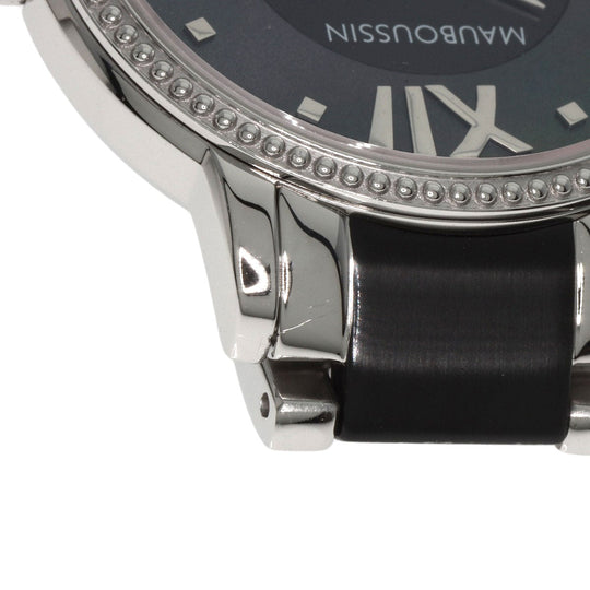 MAUBOUSSIN Watches Quartz 9296100-700 Stainless Steel Silver Jardin du Palais Royal Black shell dial