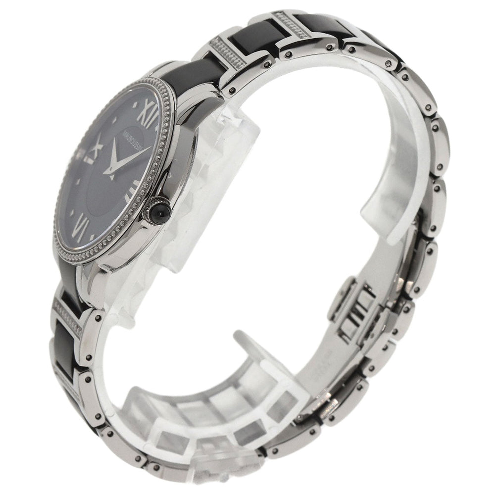 MAUBOUSSIN Watches Quartz 9296100-700 Stainless Steel Silver Jardin du Palais Royal Black shell dial