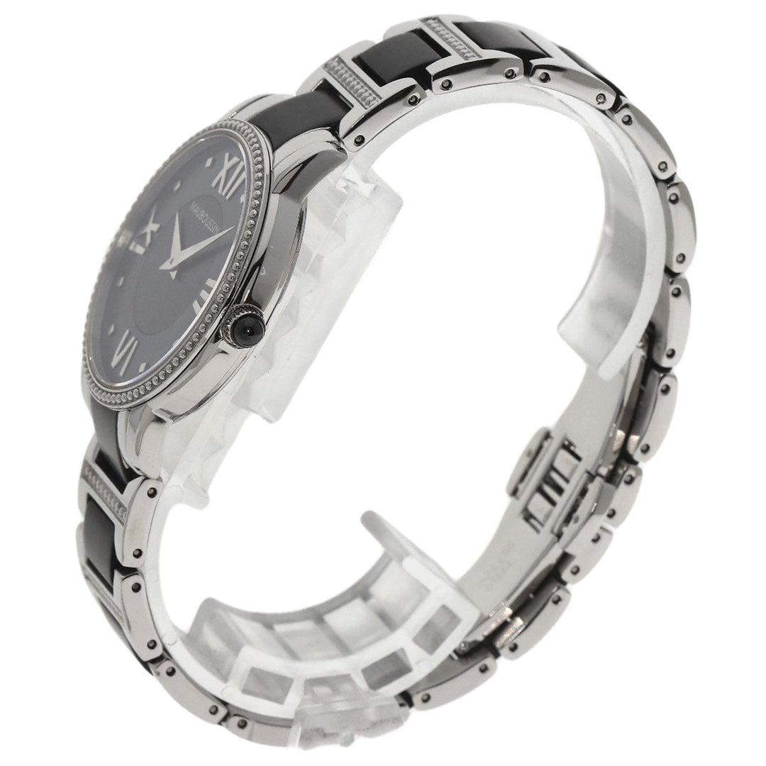 MAUBOUSSIN Watches Quartz 9296100-700 Stainless Steel Silver Jardin du Palais Royal Black shell dial