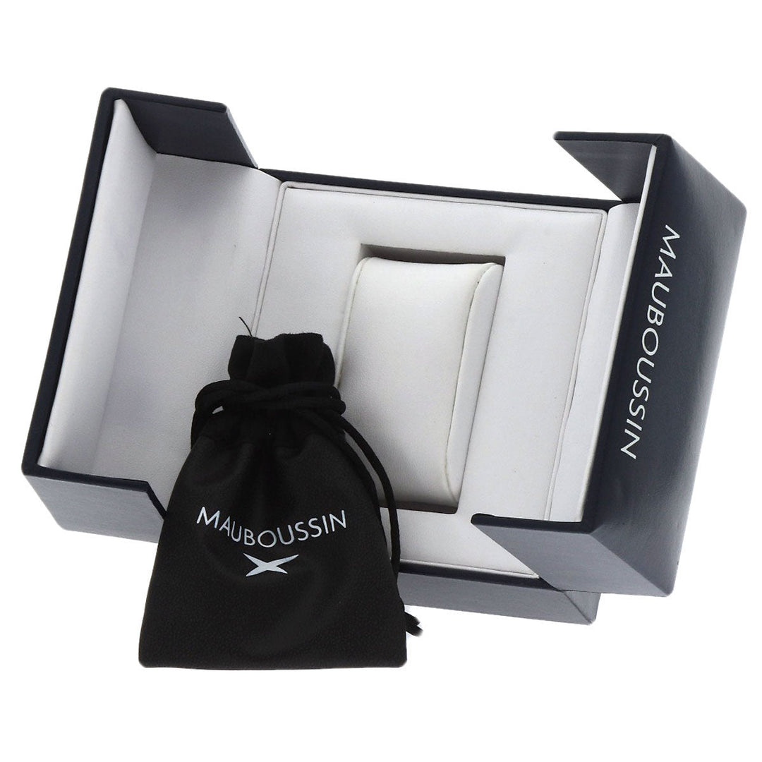 MAUBOUSSIN Watches Quartz 9296100-700 Stainless Steel Silver Jardin du Palais Royal Black shell dial