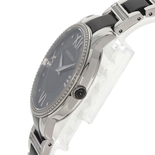 MAUBOUSSIN Watches Quartz 9296100-700 Stainless Steel Silver Jardin du Palais Royal Black shell dial
