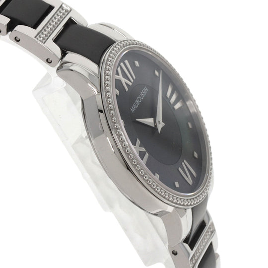 MAUBOUSSIN Watches Quartz 9296100-700 Stainless Steel Silver Jardin du Palais Royal Black shell dial