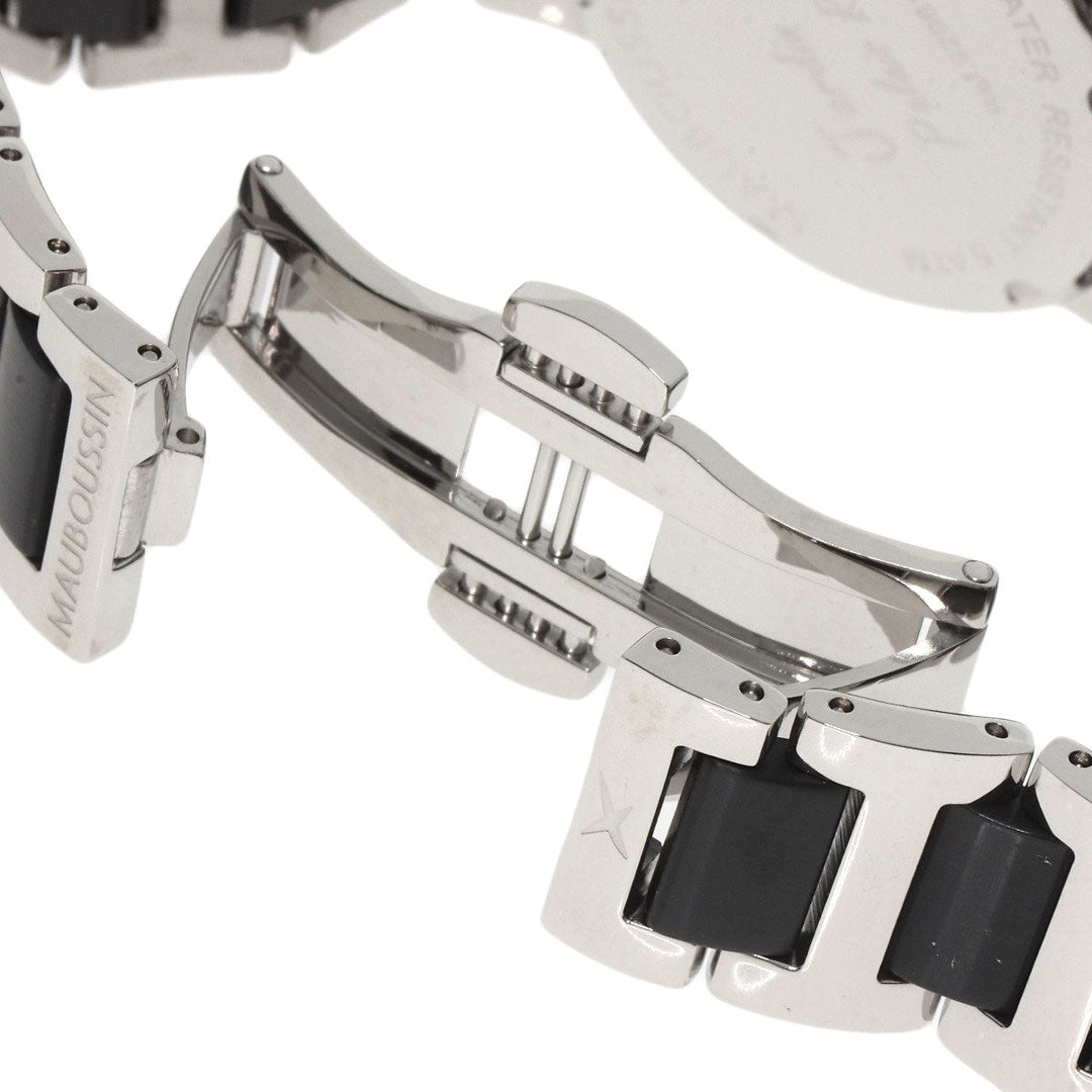 MAUBOUSSIN Watches Quartz 9296100-700 Stainless Steel Silver Jardin du Palais Royal Black shell dial