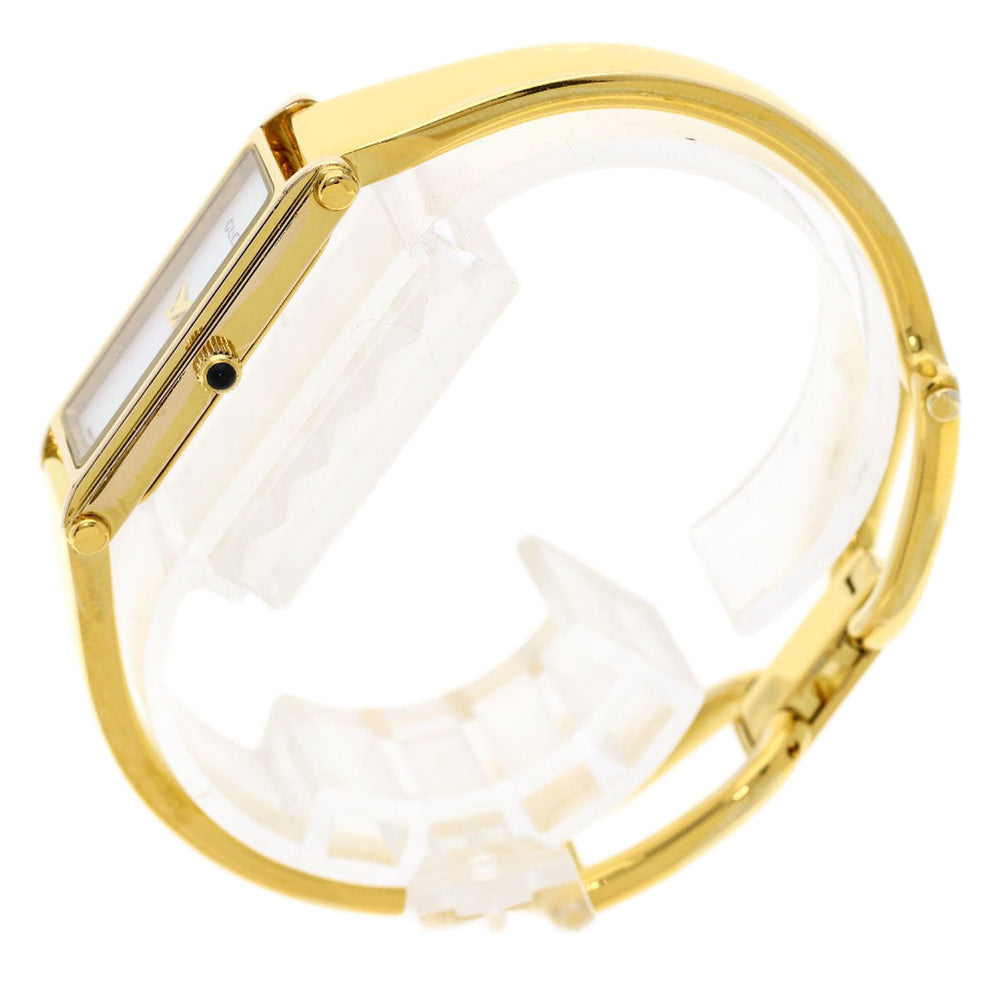 GUCCI Watches Quartz Gold Plated , Gold Plated gold 1500L White shell dial Women Used Authentic