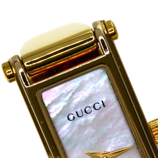 GUCCI Watches Quartz Gold Plated , Gold Plated gold 1500L White shell dial Women Used Authentic