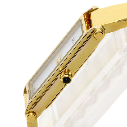GUCCI Watches Quartz Gold Plated , Gold Plated gold 1500L White shell dial Women Used Authentic