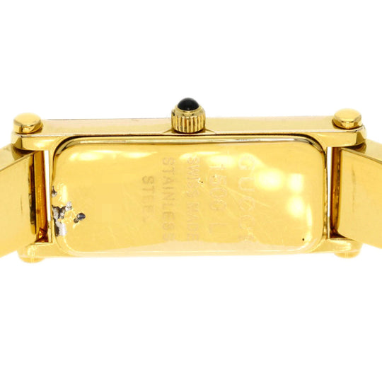 GUCCI Watches Quartz Gold Plated , Gold Plated gold 1500L White shell dial Women Used Authentic