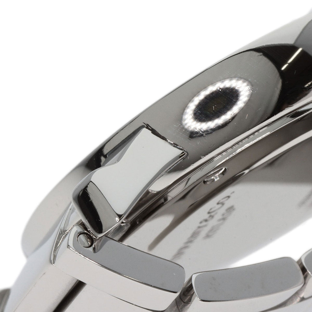 TIFFANY&Co. Watches Quartz Stainless Steel , Stainless Steel Silver Atlas Dome Bezel Diamond black dial Women Used Authentic