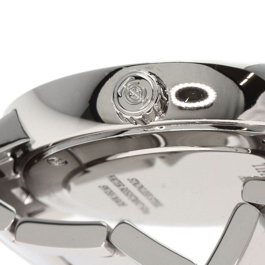 TIFFANY&Co. Watches Quartz Stainless Steel , Stainless Steel Silver Atlas Dome Bezel Diamond black dial Women Used Authentic