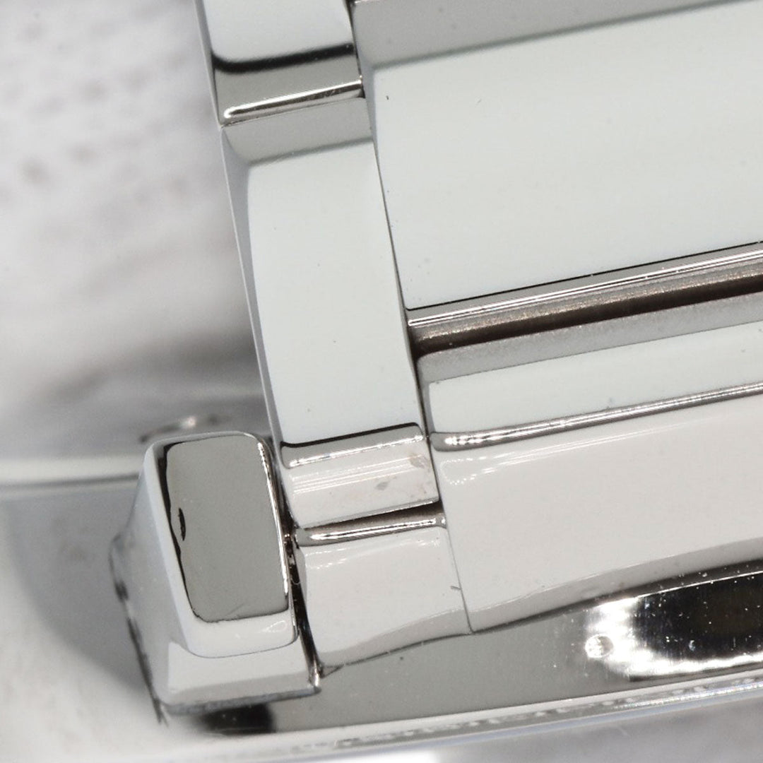 TIFFANY&Co. Watches Quartz Stainless Steel , Stainless Steel Silver Atlas Dome Bezel Diamond black dial Women Used Authentic