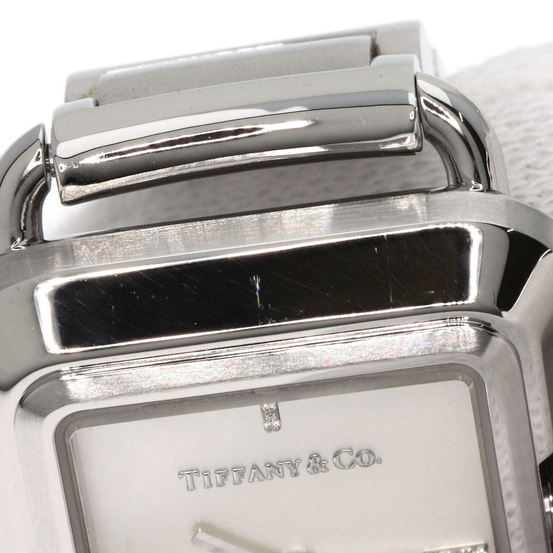 TIFFANY&Co. Watches Quartz 69546161 Stainless Steel , Stainless Steel Silver T Rectangle Limited to 375 pieces White shell dial Women Used Authentic
