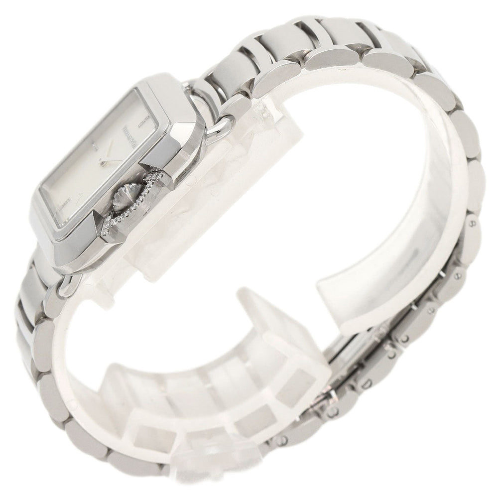 TIFFANY&Co. Watches Quartz 69546161 Stainless Steel , Stainless Steel Silver T Rectangle Limited to 375 pieces White shell dial Women Used Authentic