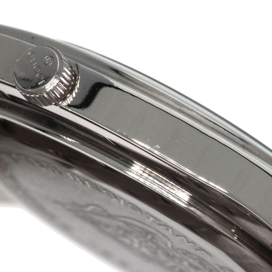 GUCCI Watches Quartz 5500M Stainless Steel , Stainless Steel Silver Round face gray dial mens Used Authentic