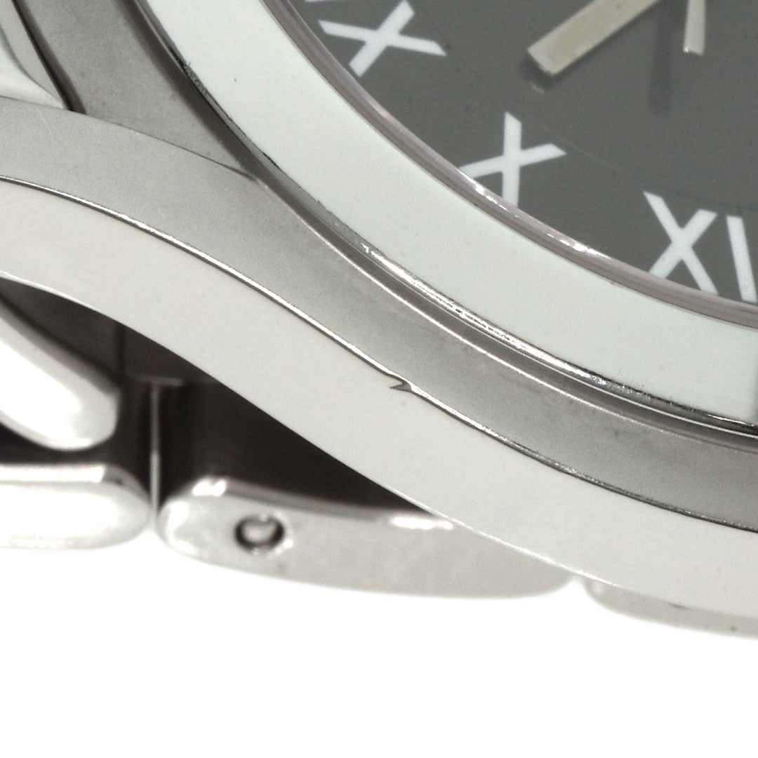 GUCCI Watches Quartz 5500M Stainless Steel , Stainless Steel Silver Round face gray dial mens Used Authentic