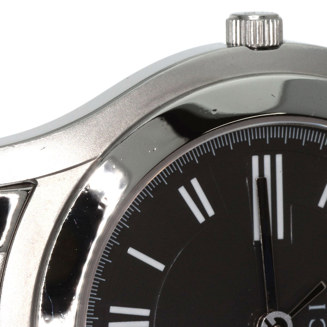 GUCCI Watches Quartz 5500M Stainless Steel , Stainless Steel Silver Round face gray dial mens Used Authentic