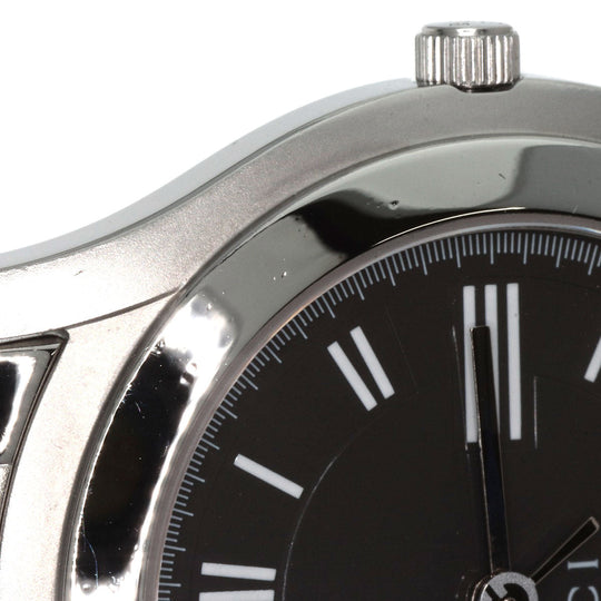 GUCCI Watches Quartz 5500M Stainless Steel , Stainless Steel Silver Round face gray dial mens Used Authentic