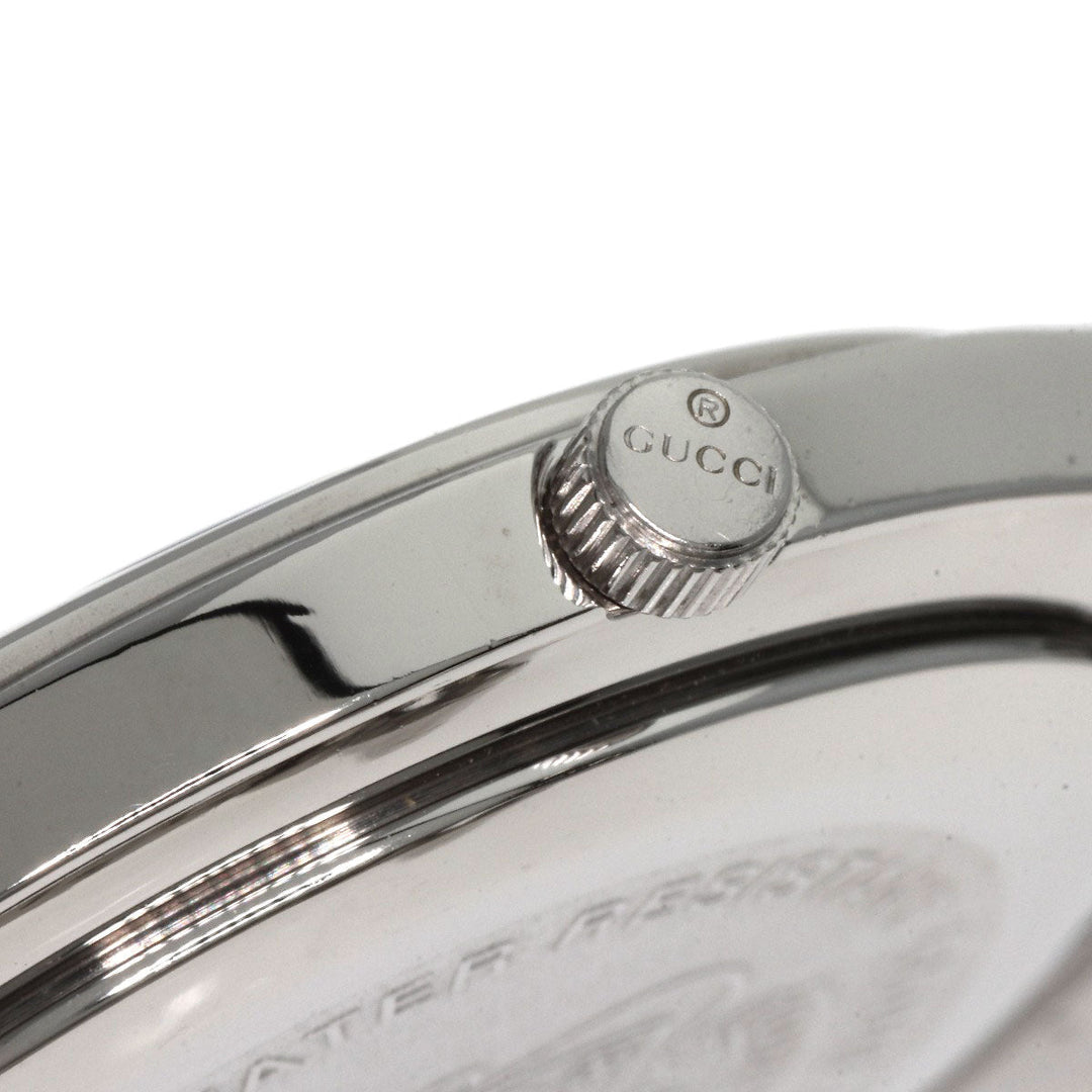 GUCCI Watches Quartz 5500M Stainless Steel , Stainless Steel Silver Round face gray dial mens Used Authentic