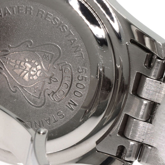 GUCCI Watches Quartz 5500M Stainless Steel , Stainless Steel Silver Round face gray dial mens Used Authentic