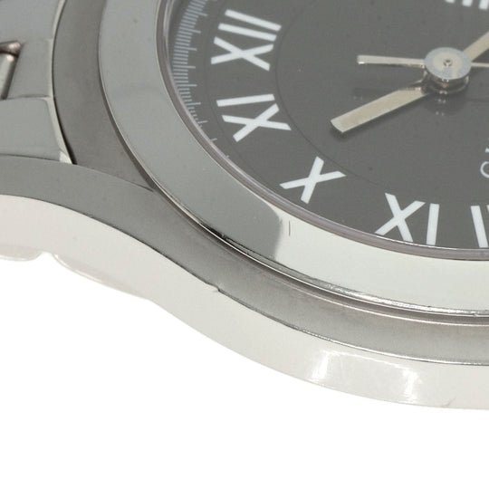 GUCCI Watches Quartz 5500M Stainless Steel , Stainless Steel Silver Round face gray dial mens Used Authentic