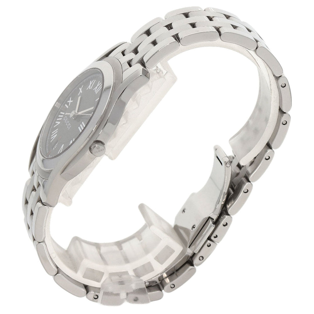 GUCCI Watches Quartz 5500M Stainless Steel , Stainless Steel Silver Round face gray dial mens Used Authentic
