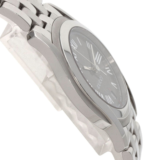 GUCCI Watches Quartz 5500M Stainless Steel , Stainless Steel Silver Round face gray dial mens Used Authentic