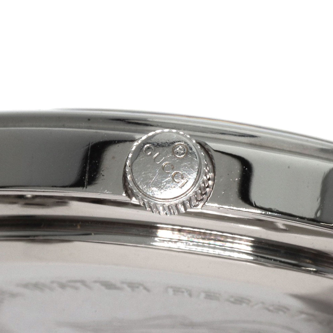 GUCCI Watches Quartz 5500M Stainless Steel , Stainless Steel Silver Round face gray dial mens Used Authentic