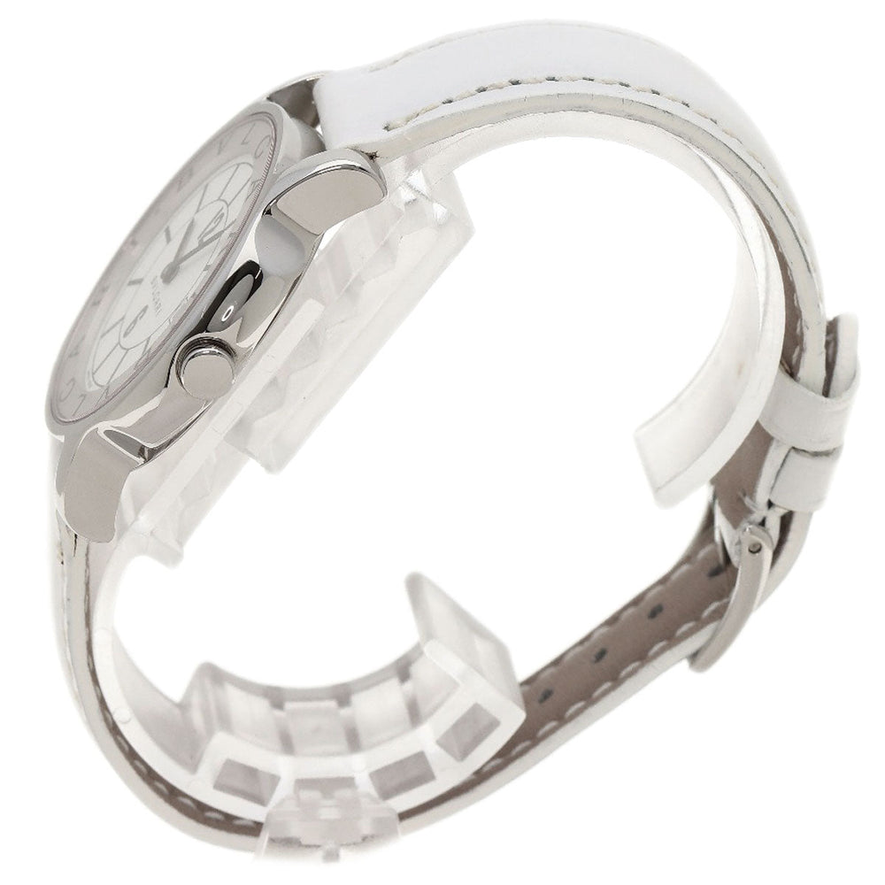 BVLGARI Watches Quartz ST35S Stainless Steel, Leather Silver Solo tempo white dial mens Used Authentic