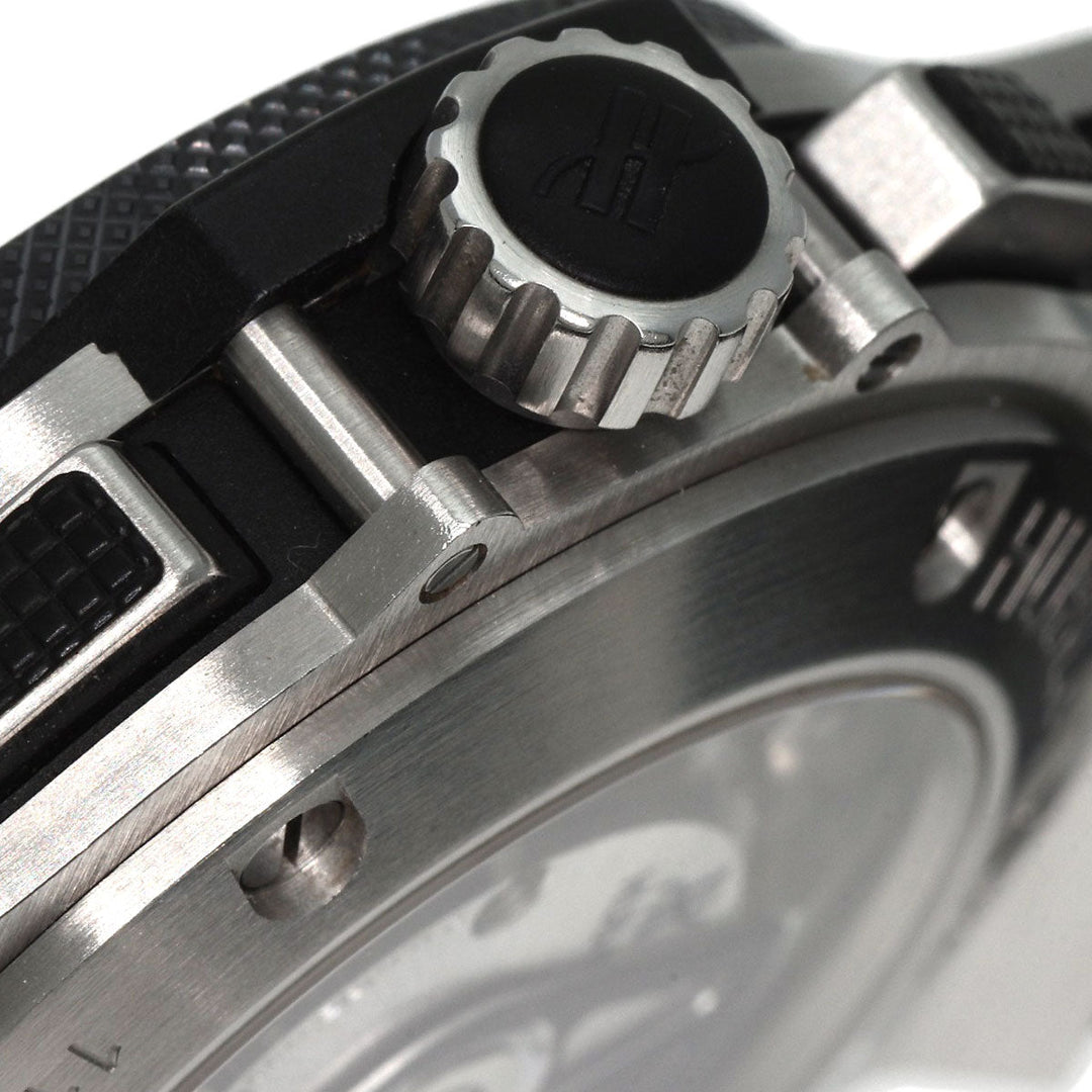 HUBLOT Watches Mechanical Automatic 301.SM.1770.RX Stainless Steel, Rubber, Ceramic Silver Big Bang Evolution Chronograph Black carbon dial mens Used Authentic