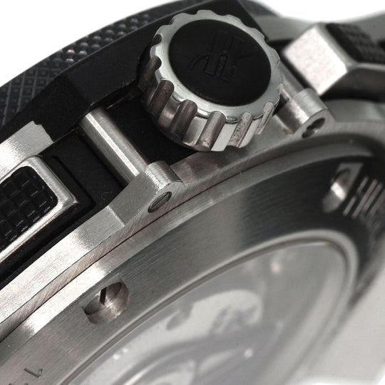 HUBLOT Watches Mechanical Automatic 301.SM.1770.RX Stainless Steel, Rubber, Ceramic Silver Big Bang Evolution Chronograph Black carbon dial mens Used Authentic