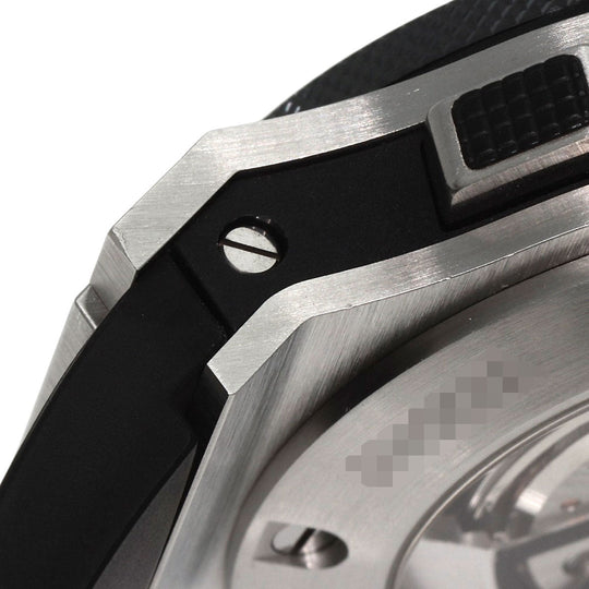 HUBLOT Watches Mechanical Automatic 301.SM.1770.RX Stainless Steel, Rubber, Ceramic Silver Big Bang Evolution Chronograph Black carbon dial mens Used Authentic