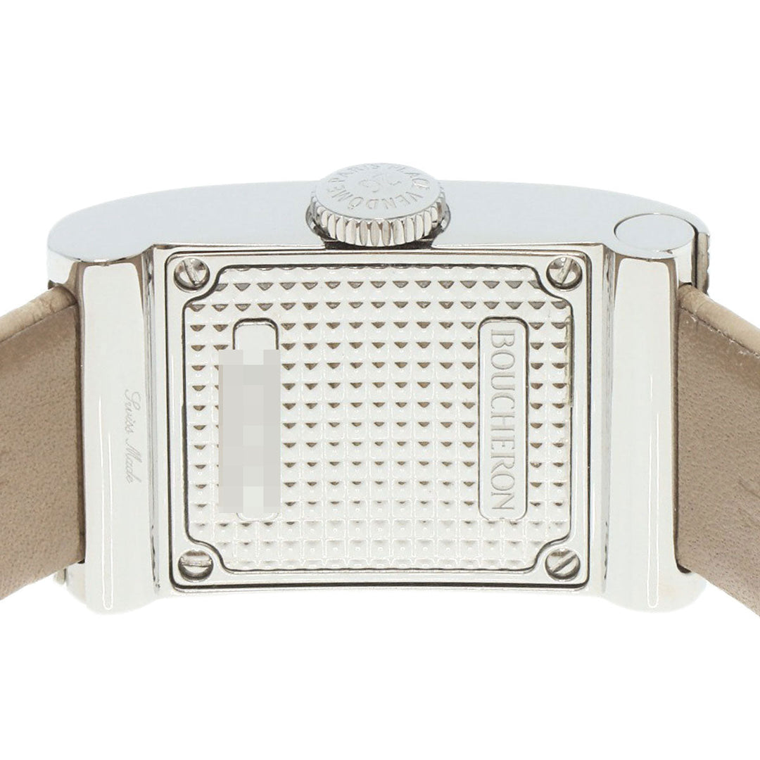 Boucheron Watches Quartz WA030501 Stainless Steel, Leather Silver Reflation Silver dial Women Used Authentic