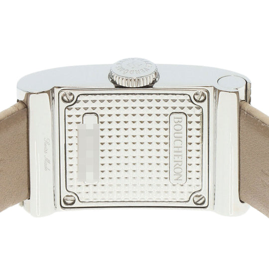 Boucheron Watches Quartz WA030501 Stainless Steel, Leather Silver Reflation Silver dial Women Used Authentic