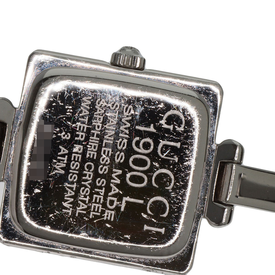 GUCCI Watches Quartz 1900L Stainless Steel , Stainless Steel Silver Square face White shell dial Women Used Authentic
