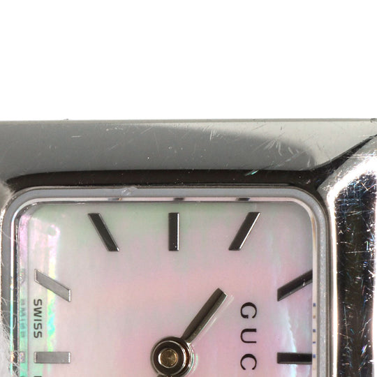 GUCCI Watches Quartz 1900L Stainless Steel , Stainless Steel Silver Square face White shell dial Women Used Authentic