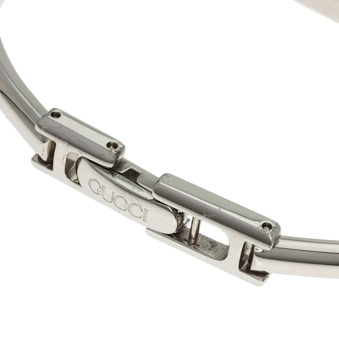 GUCCI Watches Quartz 1900L Stainless Steel , Stainless Steel Silver Square face White shell dial Women Used Authentic