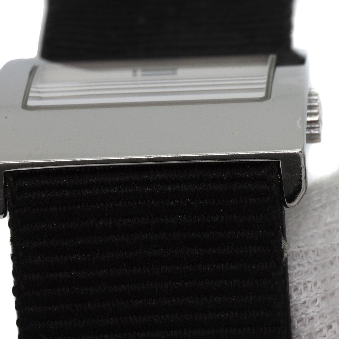 GUCCI Watches Quartz 4900L Stainless Steel, Leather Silver Square face white dial Women Used Authentic