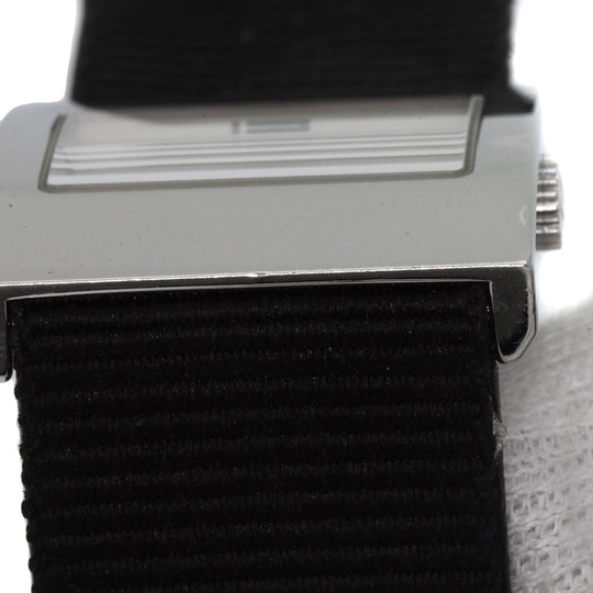 GUCCI Watches Quartz 4900L Stainless Steel, Leather Silver Square face white dial Women Used Authentic